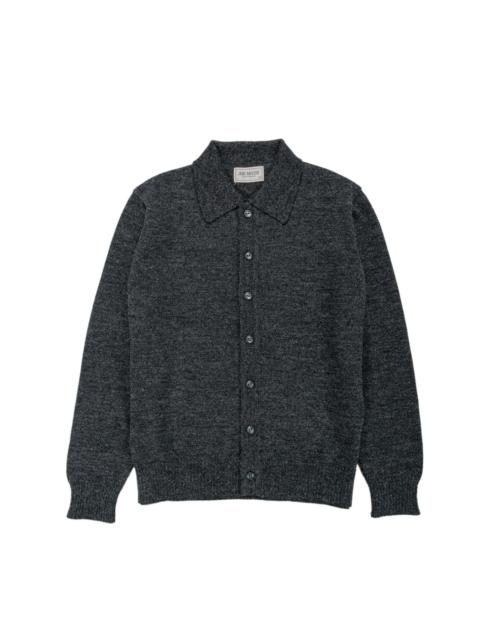 The Real McCoys MC25111 Alpaca Collar Knit Cardigan Charcoal