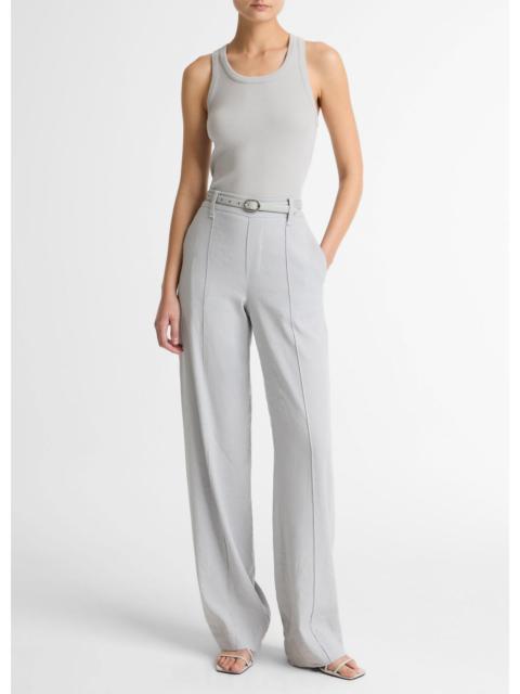 Vince Joan High-Rise Linen-Blend Pull-On Pant