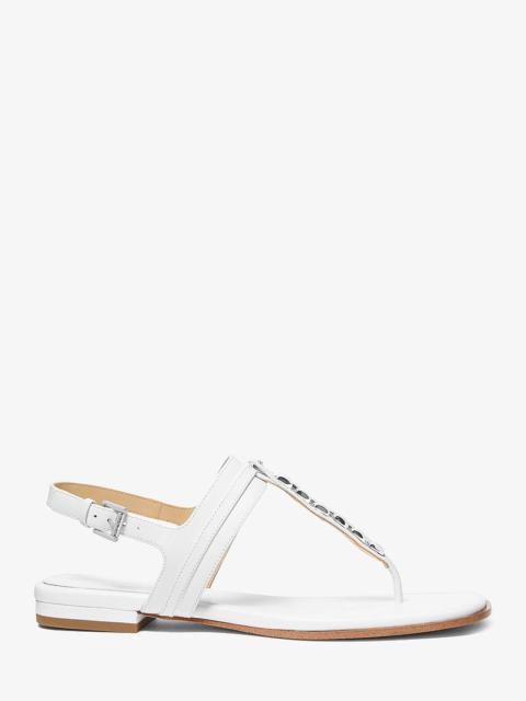 MICHAEL KORS Marcia Embellished Leather Sandal