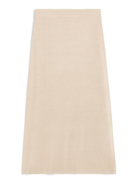 Roz Knit Maxi Skirt nude