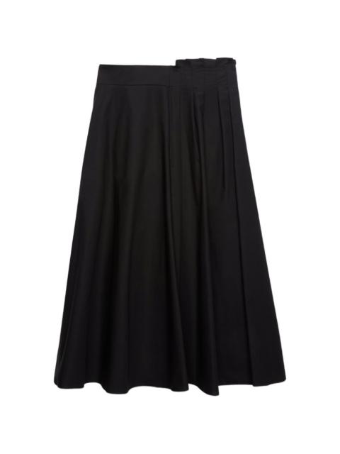MSGM ruffled A-line midi skirt
