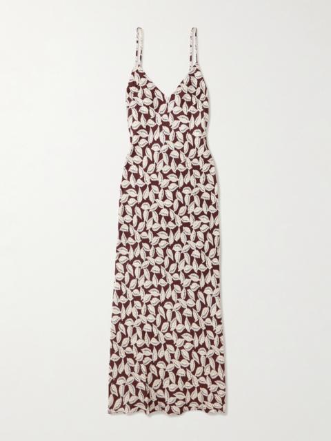 BODE Paper Birch Printed Twill Maxi Dress