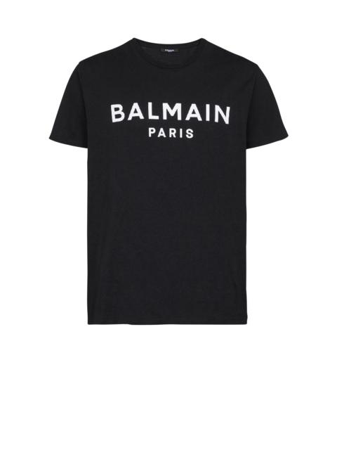 Balmain Eco-designed cotton T-shirt with Balmain Paris logo print