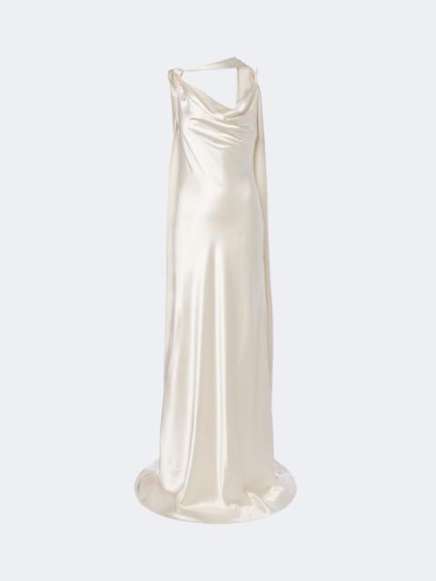 DANIELLE FRANKEL Bridal Aiden scarf-detail silk satin gown