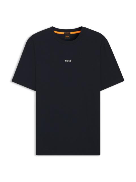 BOSS LOGO PRINT를 가진 STRETCH COTTON에 있는 RELAXED-FIT T-SHIRT