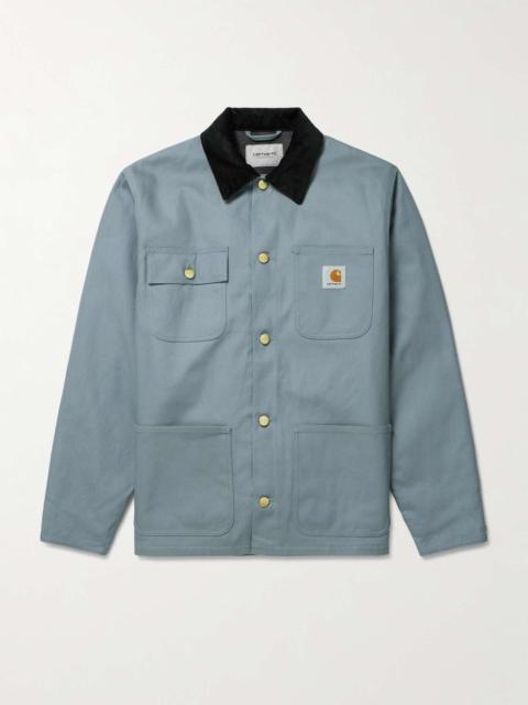 Michigan Corduroy-Trimmed Organic Cotton-Canvas Chore Jacket