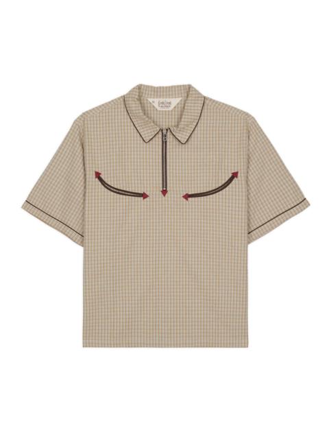 BRAIN DEAD Check Western Shirt - Taupe