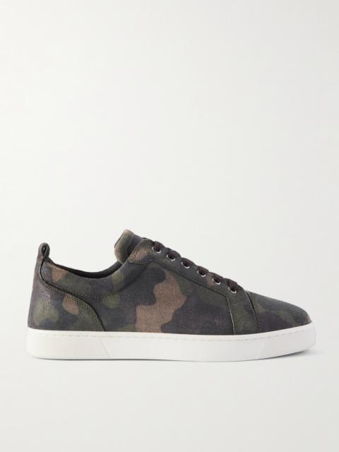 Christian Louboutin Louis Junior Camouflage-Print Nubuck Sneakers