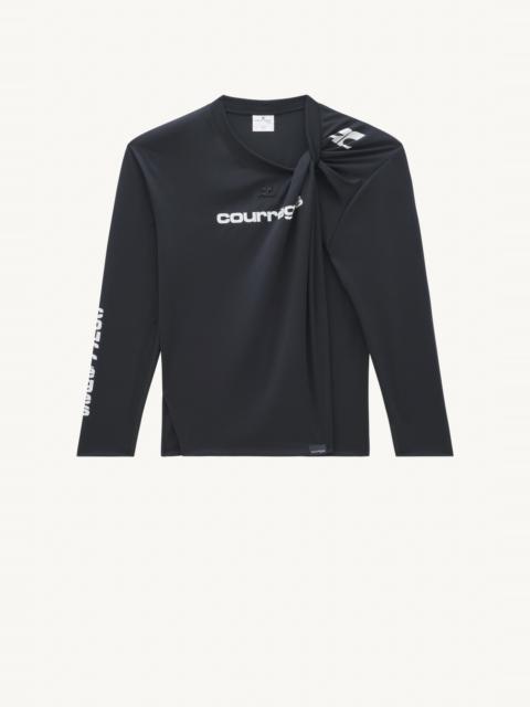courrèges SPORT LYCRA RACER TWIST T-SHIRT