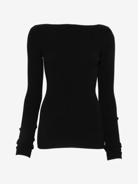 Rick Owens cut-out ribbed-knit top
