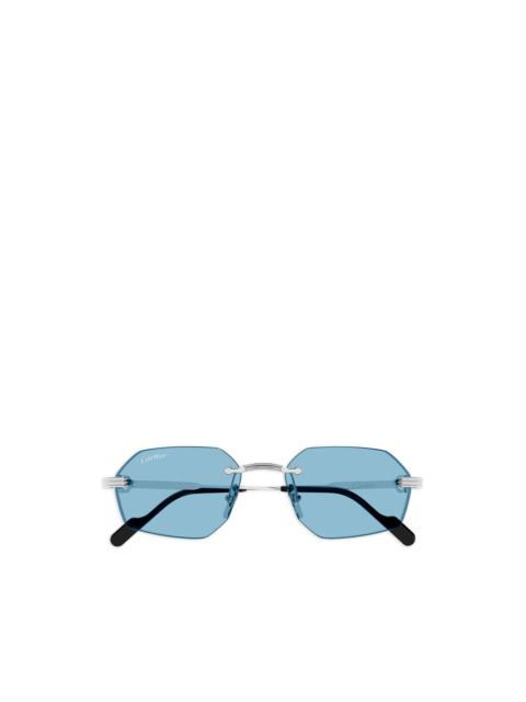 Cartier rimless geometric-frame sunglasses
