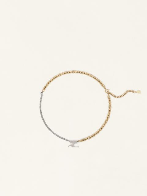 courrèges DOUBLE CHAIN NECKLACE