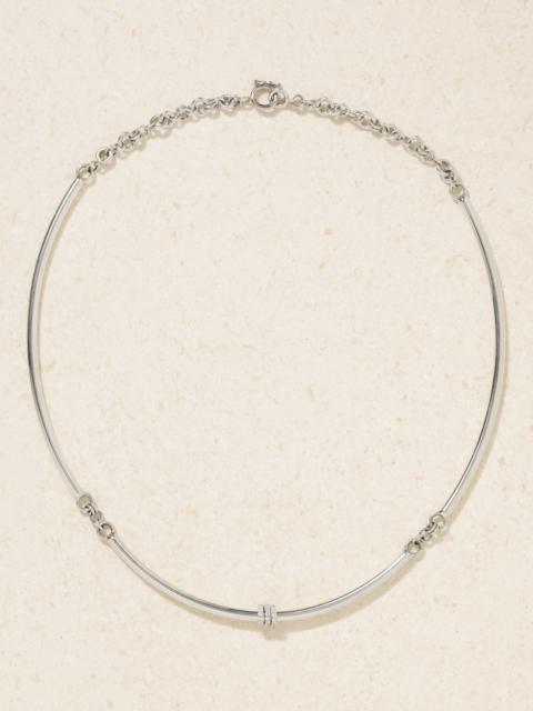 Spinelli Kilcollin Helio Tria Sterling Silver Diamond Necklace