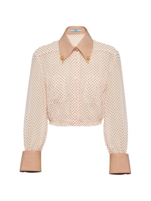 polka-dot cotton shirt