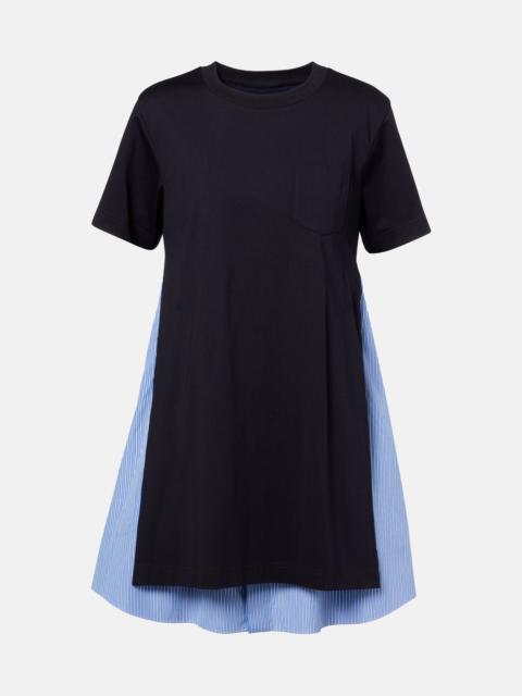 sacai Cotton Poplin x Cotton Jersey Dress | REVERSIBLE