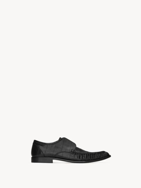 SAINT LAURENT AUGUSTIN SLIP-ON DERBIES IN EEL
