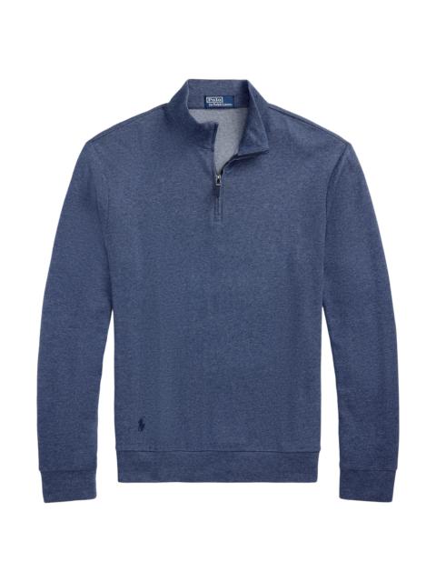 Polo Ralph Lauren Men's Double-Knit Jacquard Quarter-Zip Sweater - Spring Navy Heather Nevis