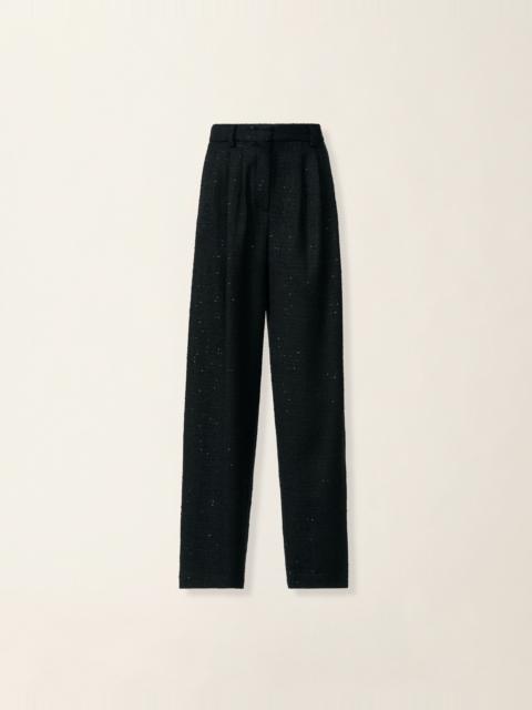 FABIANA FILIPPI Triple-pleat sequin fabric trousers