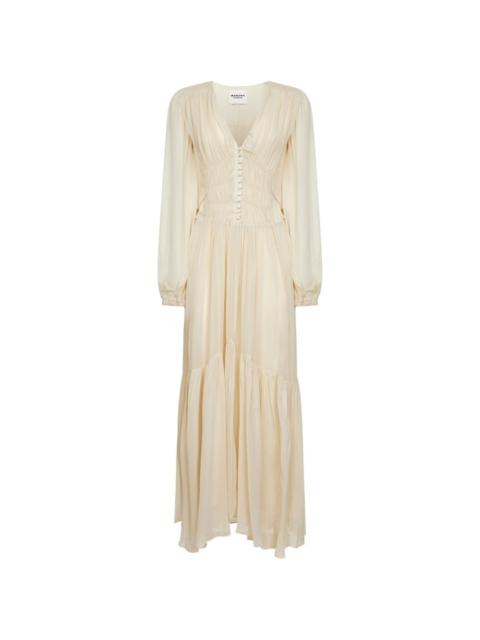 Isabel Marant Étoile pleated V-neck maxi dress