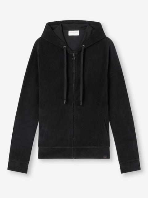 Derek Rose Men's Hoodie Isaac Terry Cotton Black