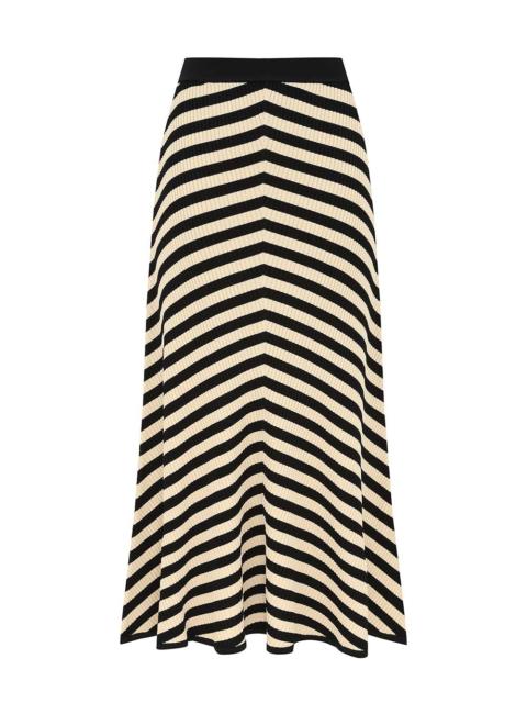 Zimmermann VALIANT DECO STRIPE MIDI SKIRT