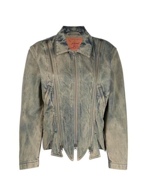 Y/Project detachable-sleeve denim jacket