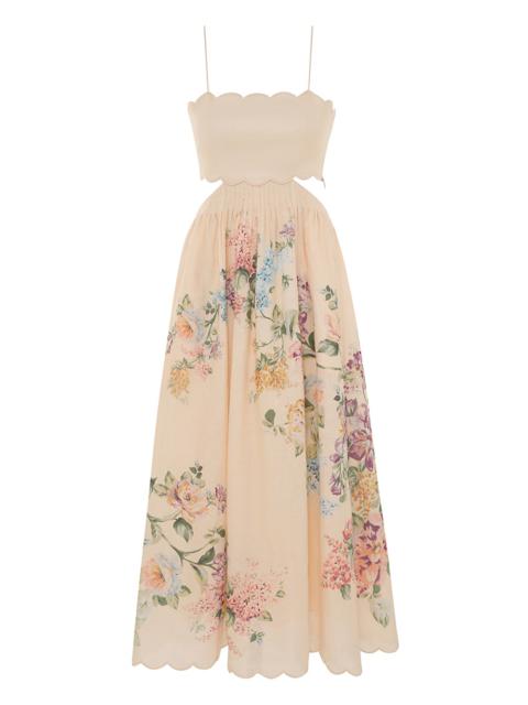 Zimmermann HALLIDAY SCALLOP MIDI DRESS