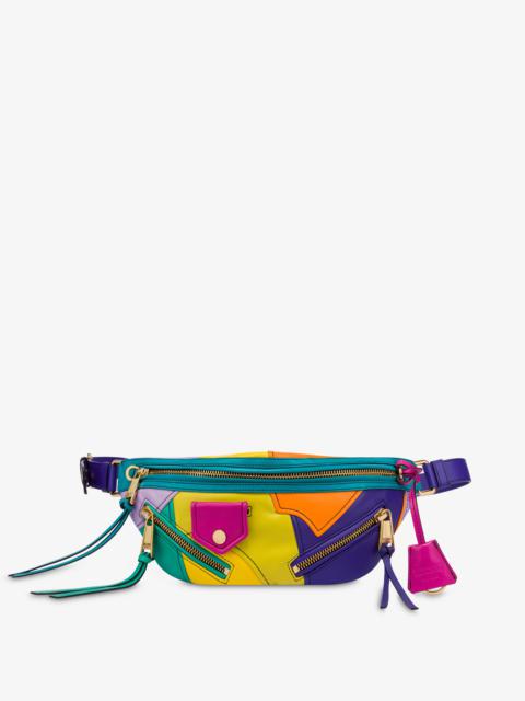 Moschino COLOURBLOCK NAPPA LEATHER BELT BAG