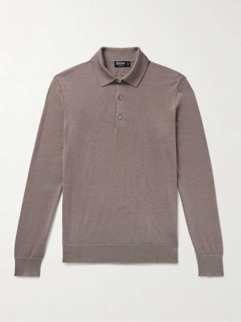 Cashmere and Silk-Blend Polo Shirt