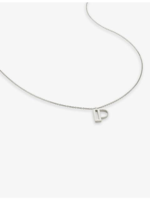 MONICA VINADER P letter-charm sterling-silver pendant necklace