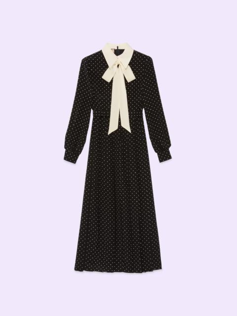 GUCCI Polka dots and GG silk dress