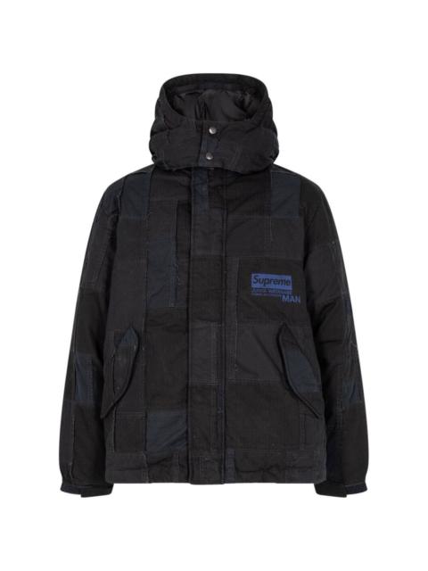 x Junya Watanabe hooded patchwork jacket