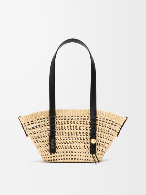 Loewe Small Braid basket in iraca palm ad calfskin