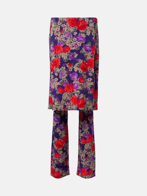 Acne Studios Intessa floral midi skirt