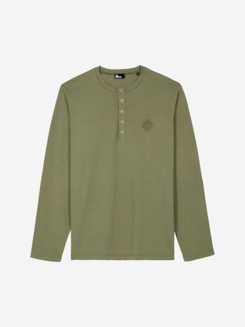 The Kooples GREEN LONG-SLEEVED T-SHIRT