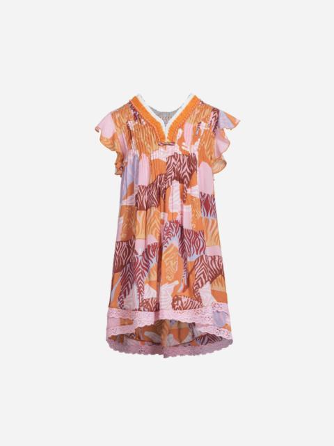 Poupette St Barth Mini Dress Sasha for girls - Pink Ashanti