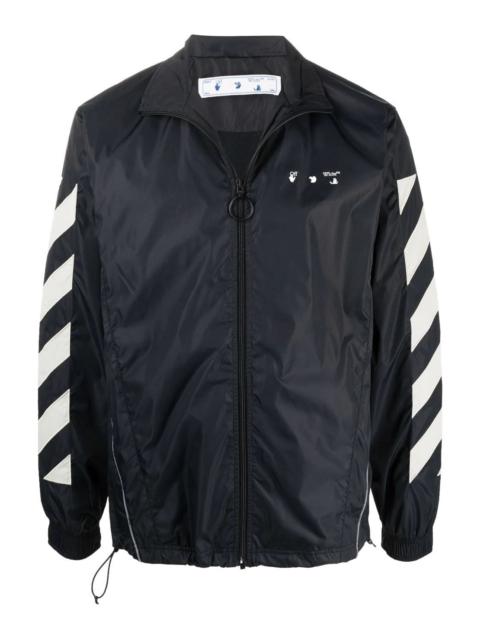 Off-White Diagonal Nylon Track Top Black