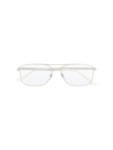 aviator-frame clear glasses