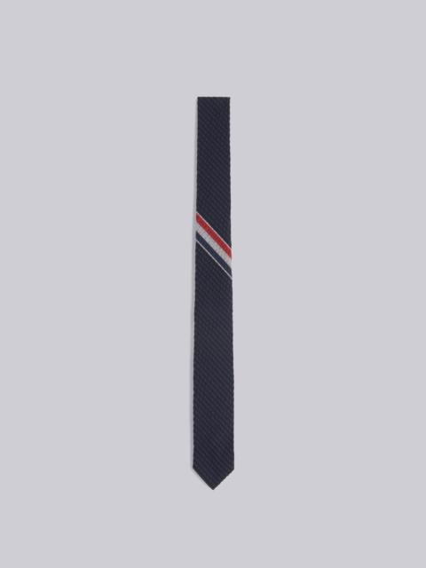 Thom Browne Navy Wool Engineered RWB Tie