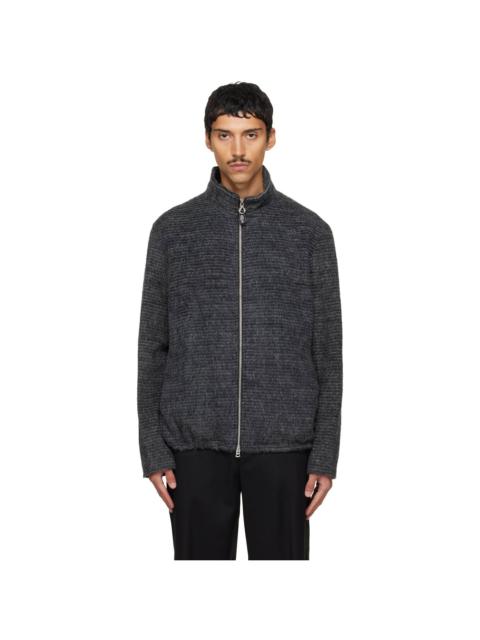 SOLID HOMME Gray Alpaca Jacket