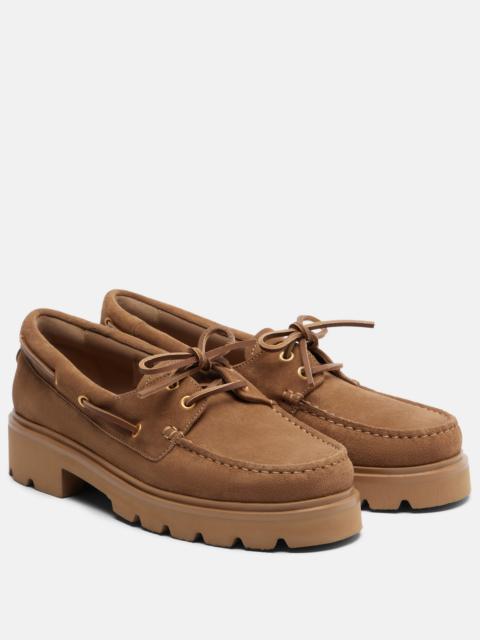 Gianvito Rossi Olonne suede boat shoes