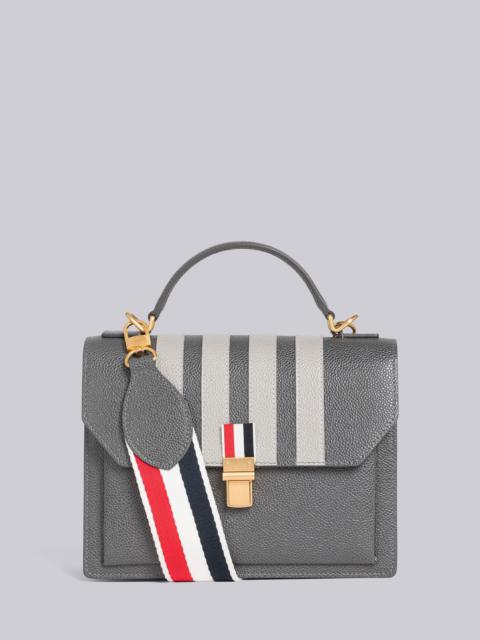 Thom Browne PEBBLE GRAIN LEATHER 4-BAR TOP HANDLE SMALL SCHOOL BAG