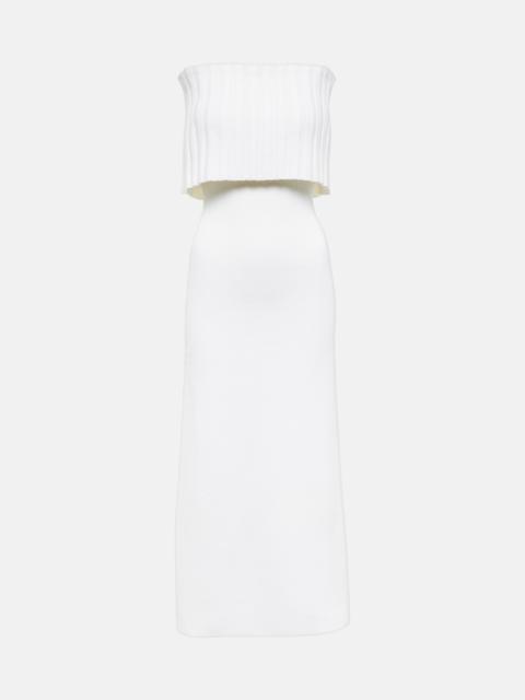 Safiyaa Risette off-shoulder wool midi dress