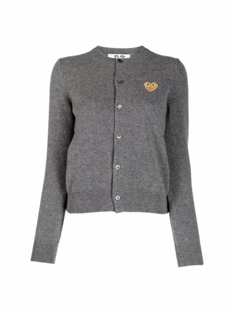 Comme des Garçons PLAY embroidered heart wool-knit cardigan