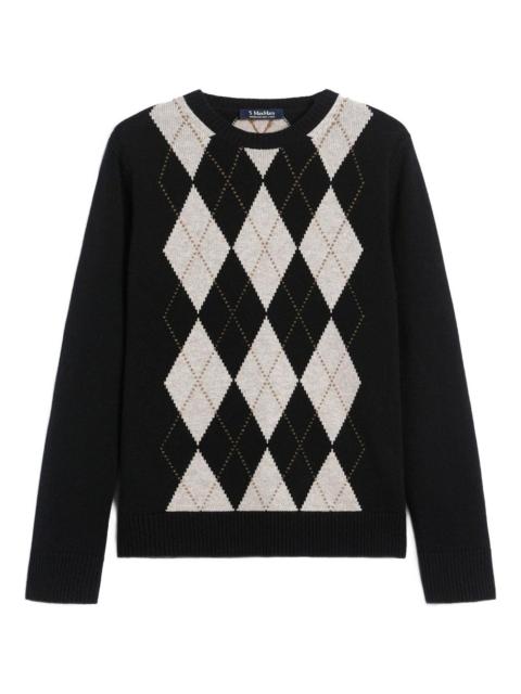 Max Mara Soprano diamond-pattern sweater