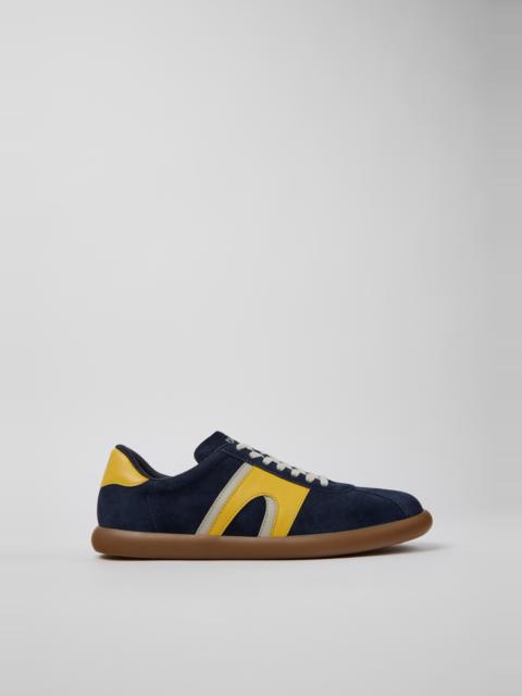 CAMPER Pelotas Soller Multicolor Nubuck and Leather Sneakers for Men.
