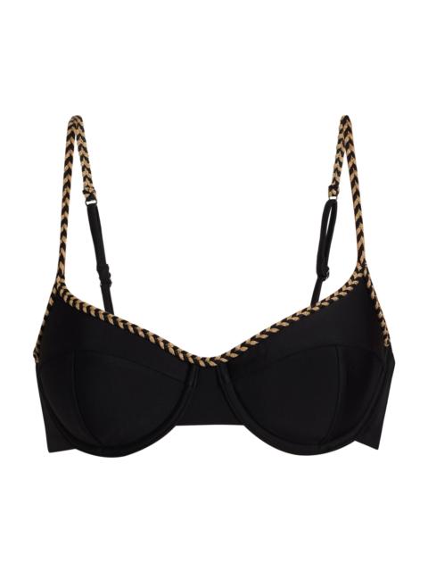 RAMY BROOK Women's Mona Braided Bikini Top - Black