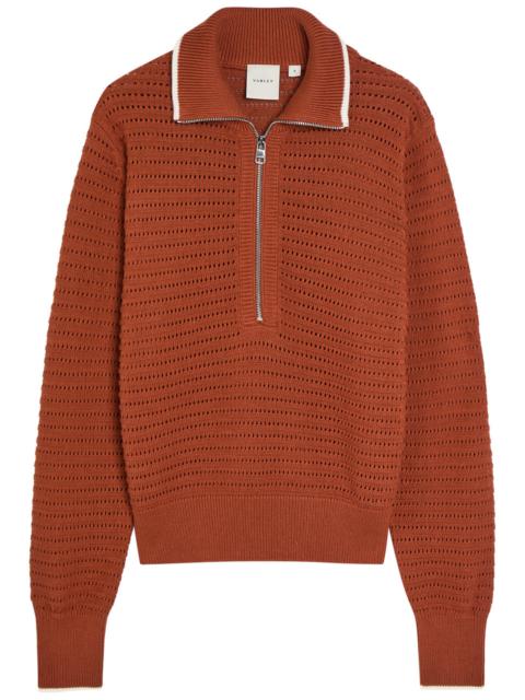 VARLEY Varley Morwenna Half-zip Cotton-knit Jumper