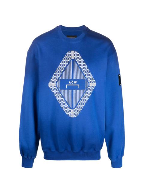 Gradient logo-print sweatshirt