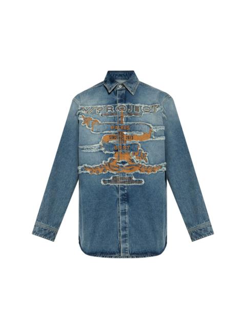 Y/Project distressed denim shirt